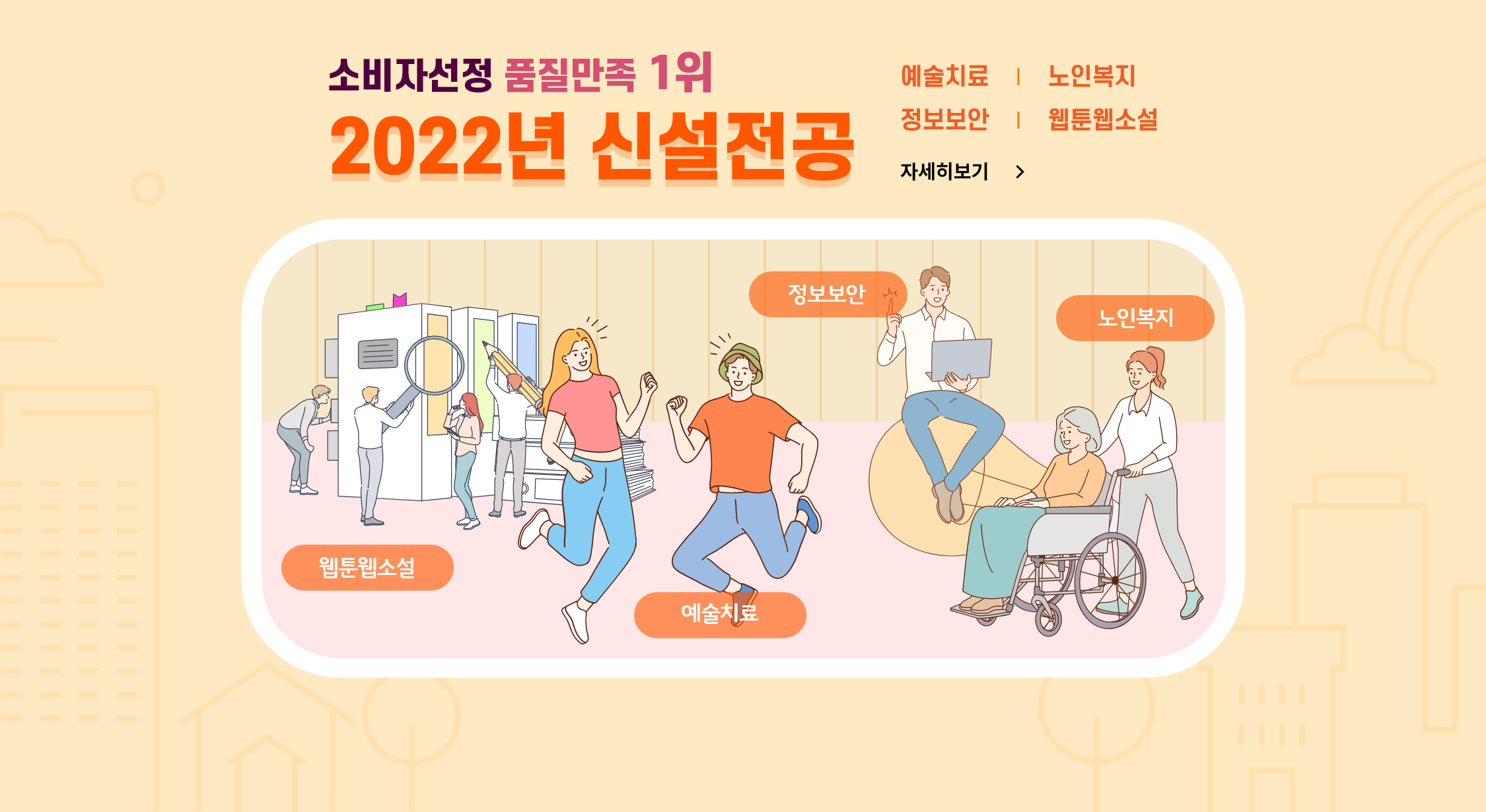 소비자 선정 품질만족 1위, 서울디지털대학교 학과소개
